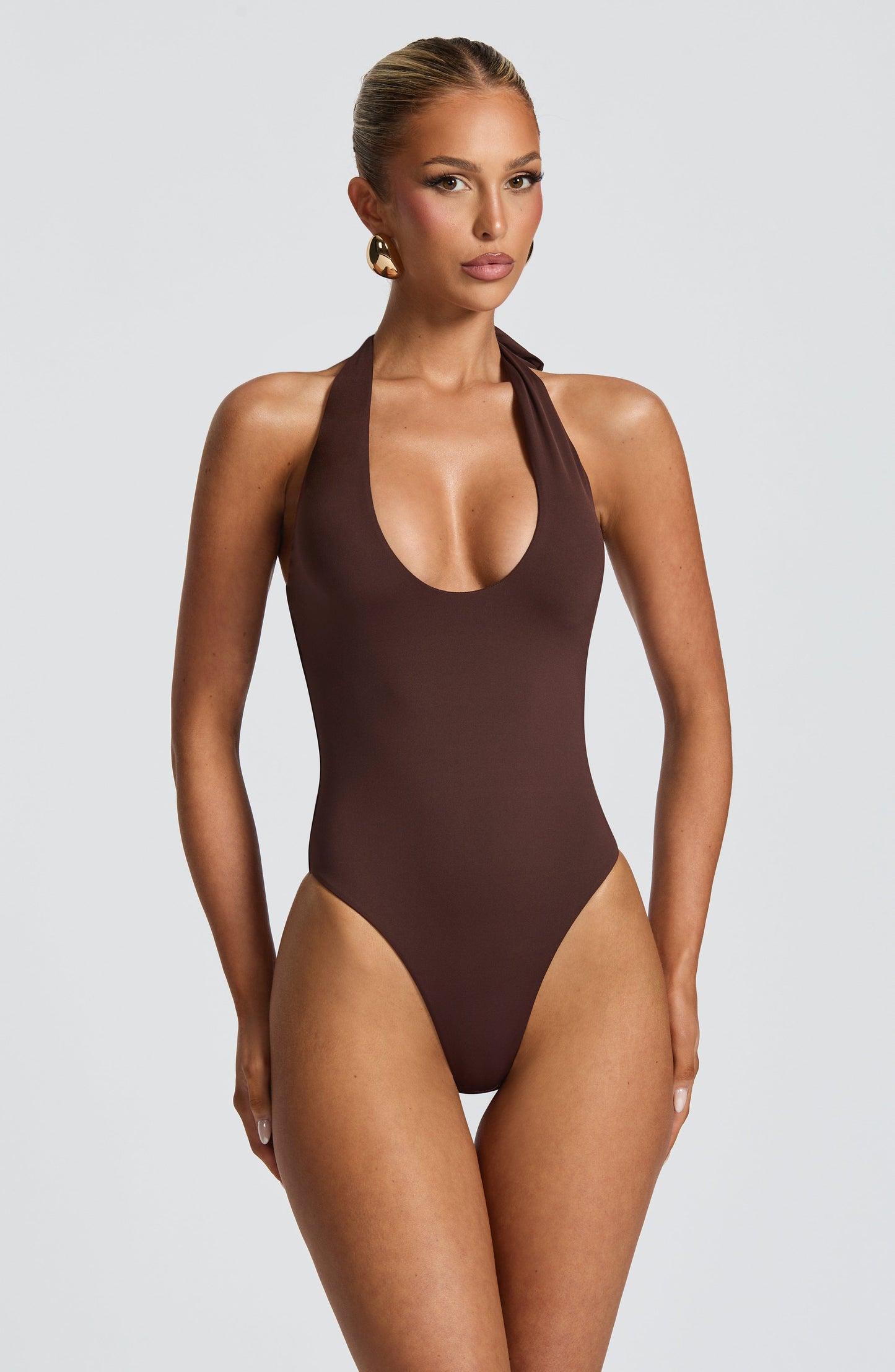 Sophia Plum Brown Bodysuit for Summer Fashion