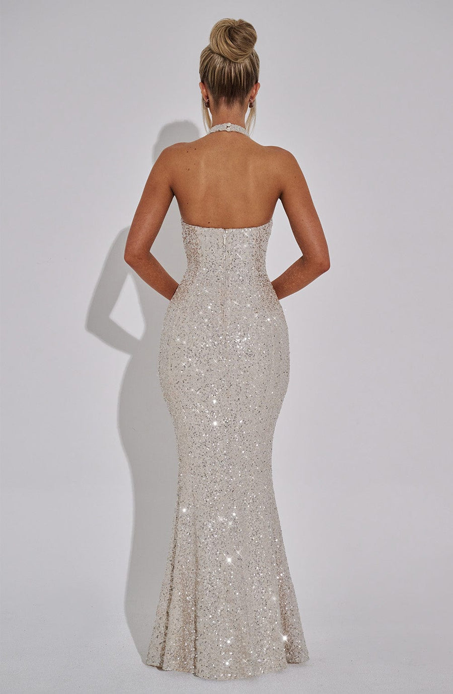 Sophia Champagne Maxi Summer Dress