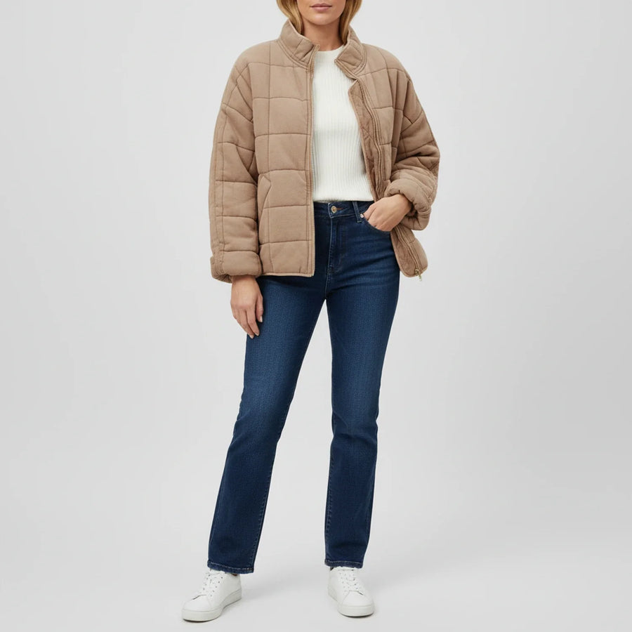 Luvrefashion | Ladies' Quilted Flight Jacket in Green - image 8