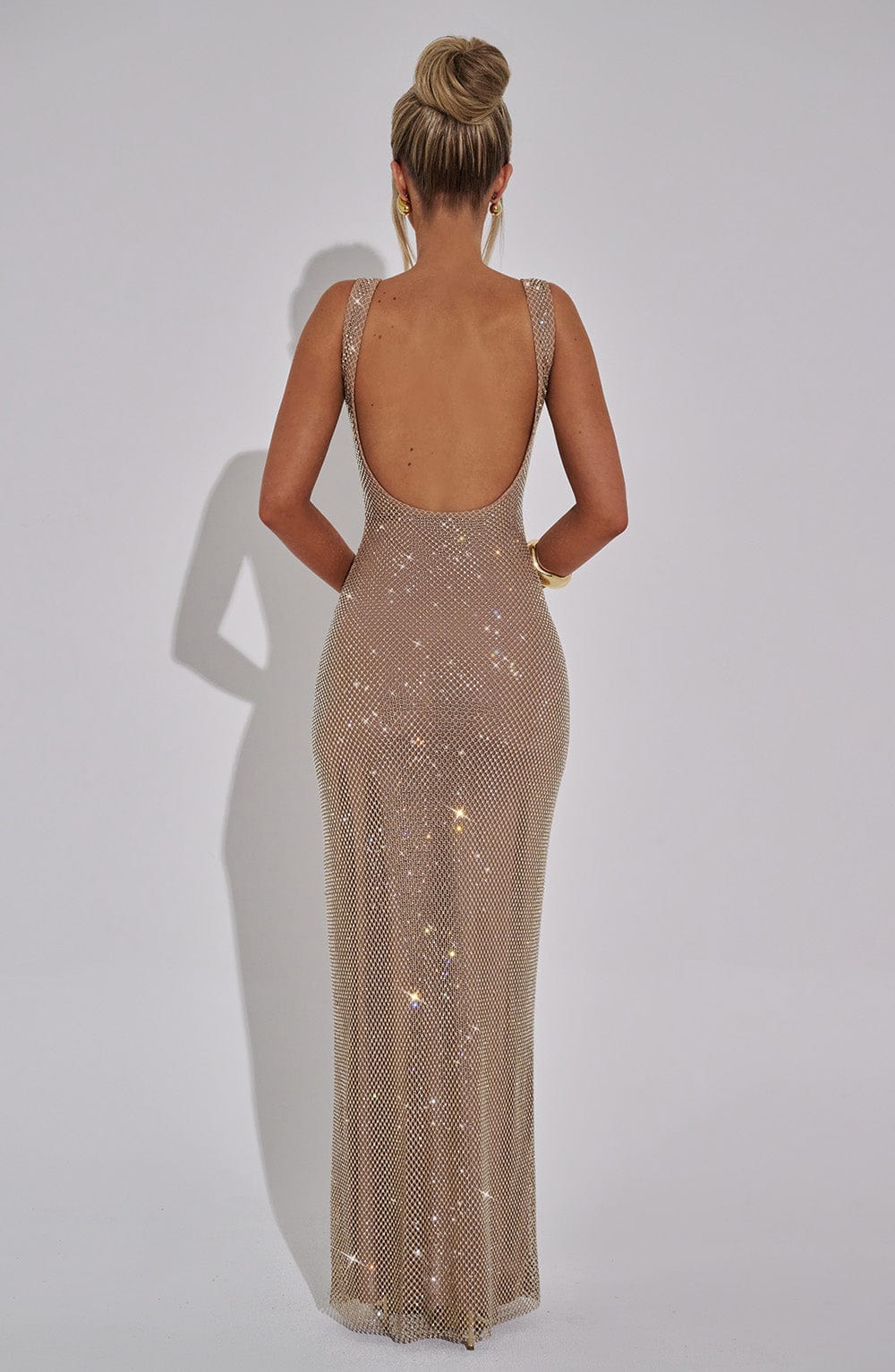 Petra Gold Maxi Dress in XS - image 10