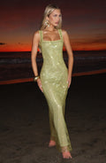 Chloe Olive Maxi Summer Dress