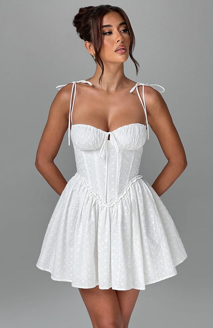 Sophia Ivory Mini Sundress - Cute Summer Fashion