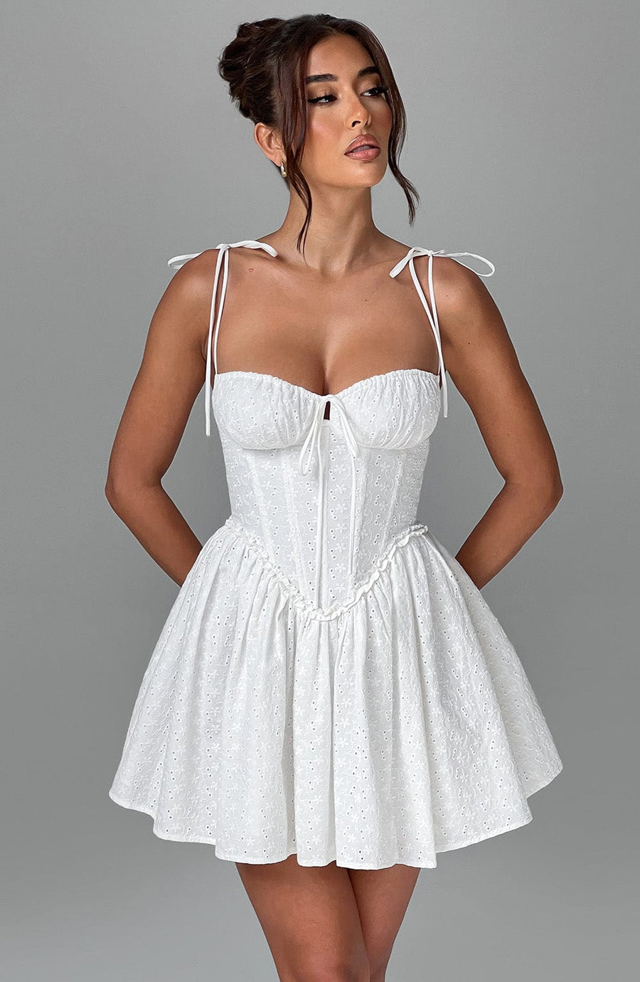 Sophia Ivory Mini Sundress - Cute Summer Fashion
