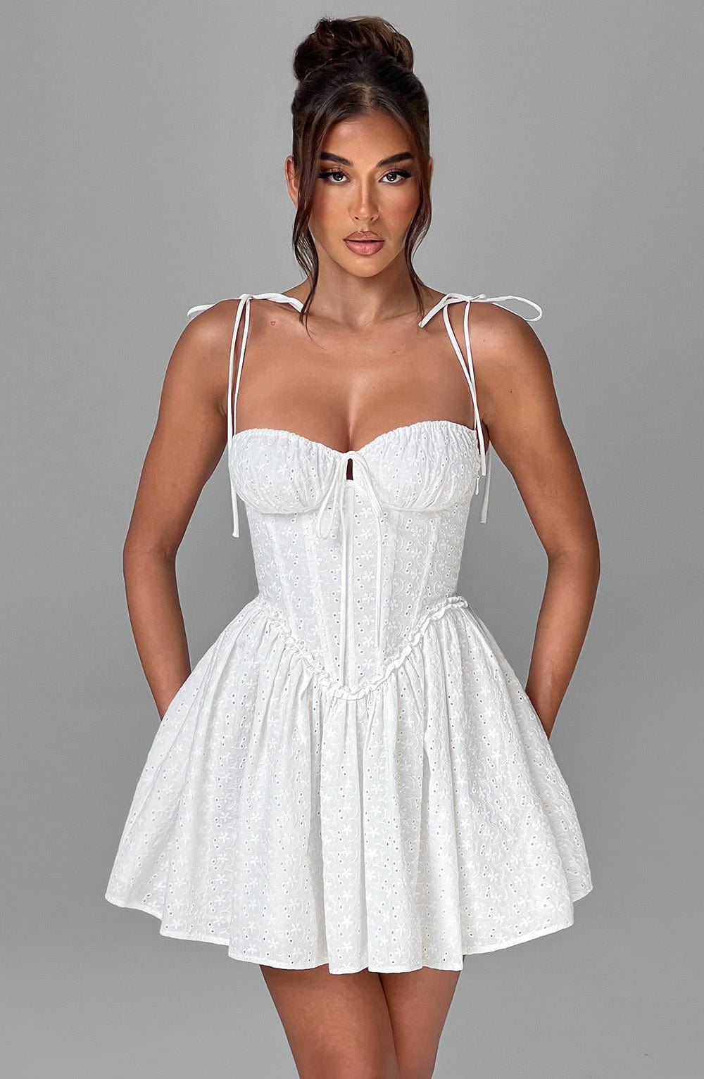 Sophia Ivory Mini Sundress - Cute Summer Fashion
