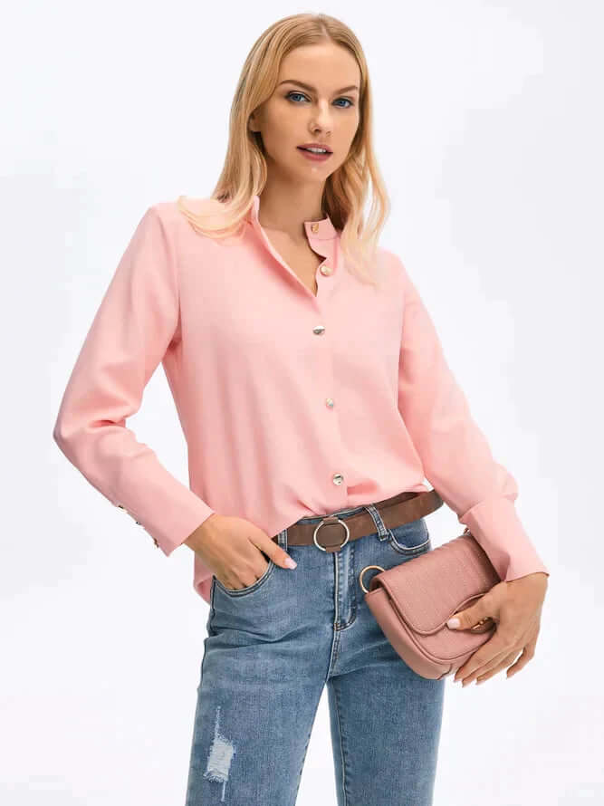 Luvrefashion | Daphne Timeless & Sophisticated Blouse for Every Occasion in White - detail view