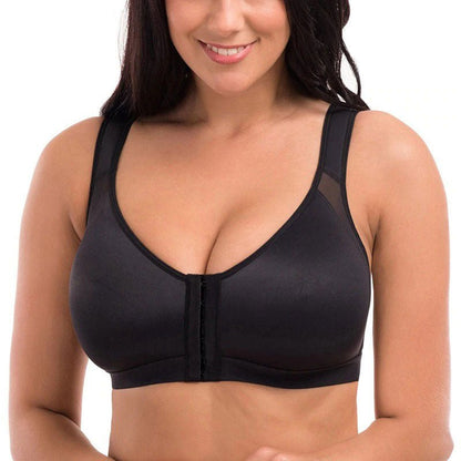 Wireless Mesh Posture Support Bra with Back-Smoothing Design