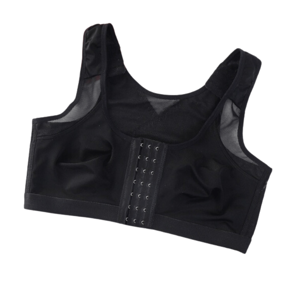 Wireless Mesh Posture Support Bra with Back-Smoothing Design
