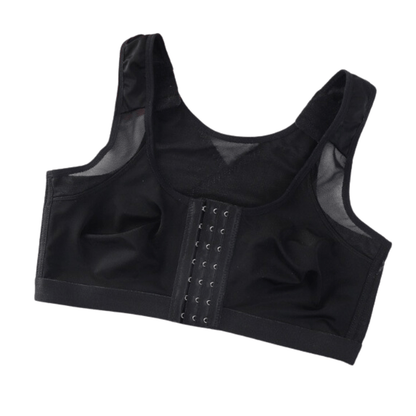 Wireless Mesh Posture Support Bra with Back-Smoothing Design