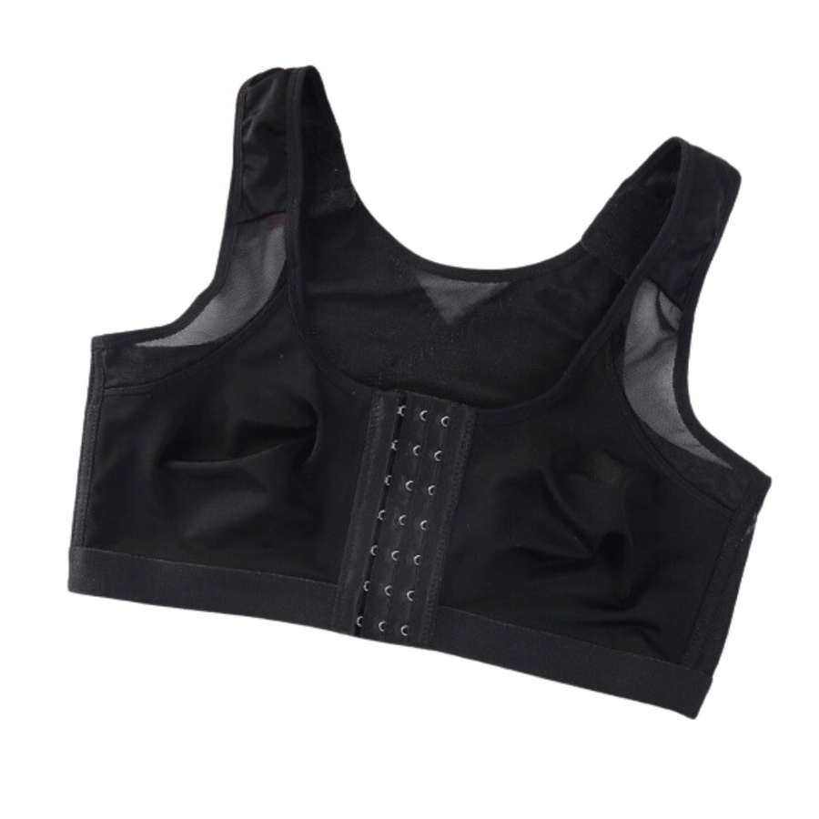 Wireless Mesh Posture Support Bra with Back-Smoothing Design