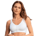 Wireless Mesh Posture Support Bra with Back-Smoothing Design - White