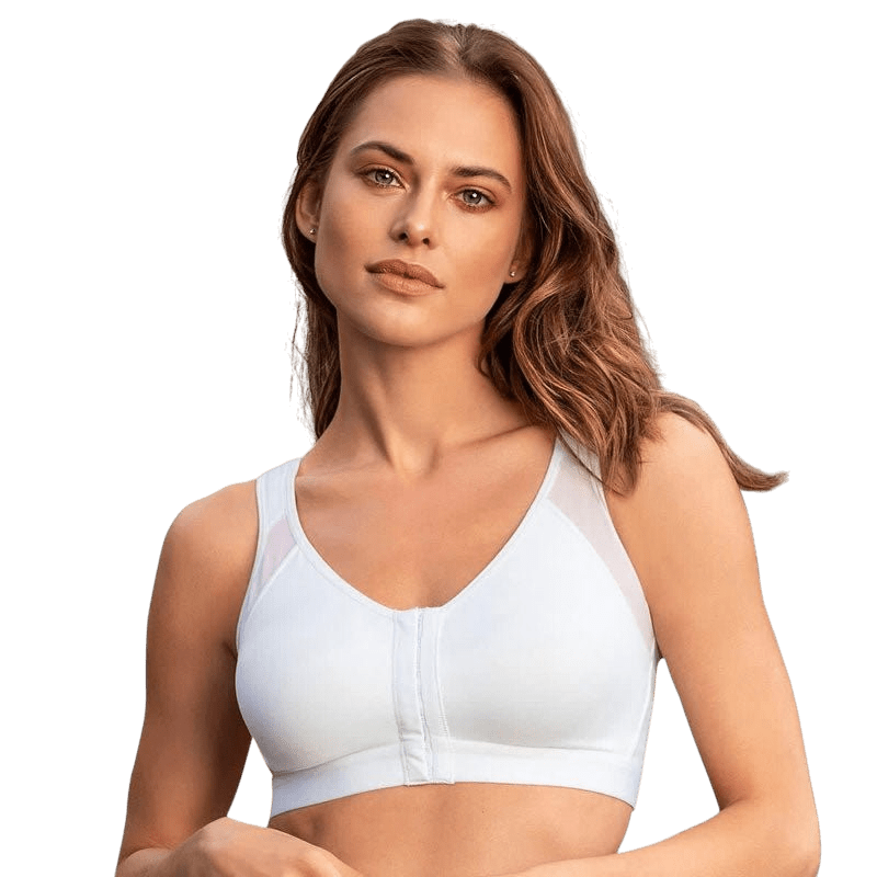 Wireless Mesh Posture Support Bra with Back-Smoothing Design