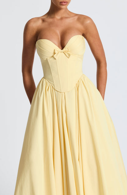 Chloe Lemon Midi Sundress - Perfect for Summer
