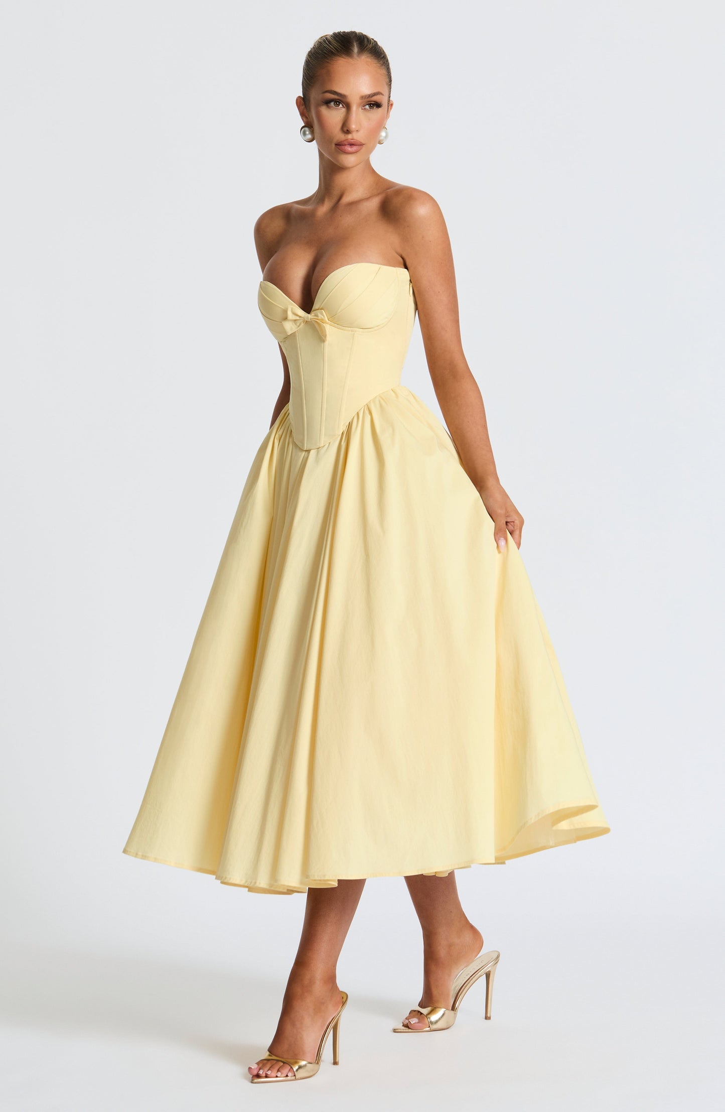 Chloe Lemon Midi Sundress - Perfect for Summer