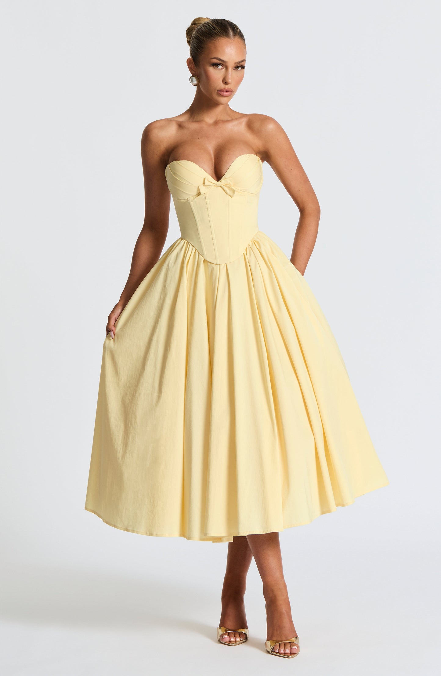 Chloe Lemon Midi Sundress - Perfect for Summer