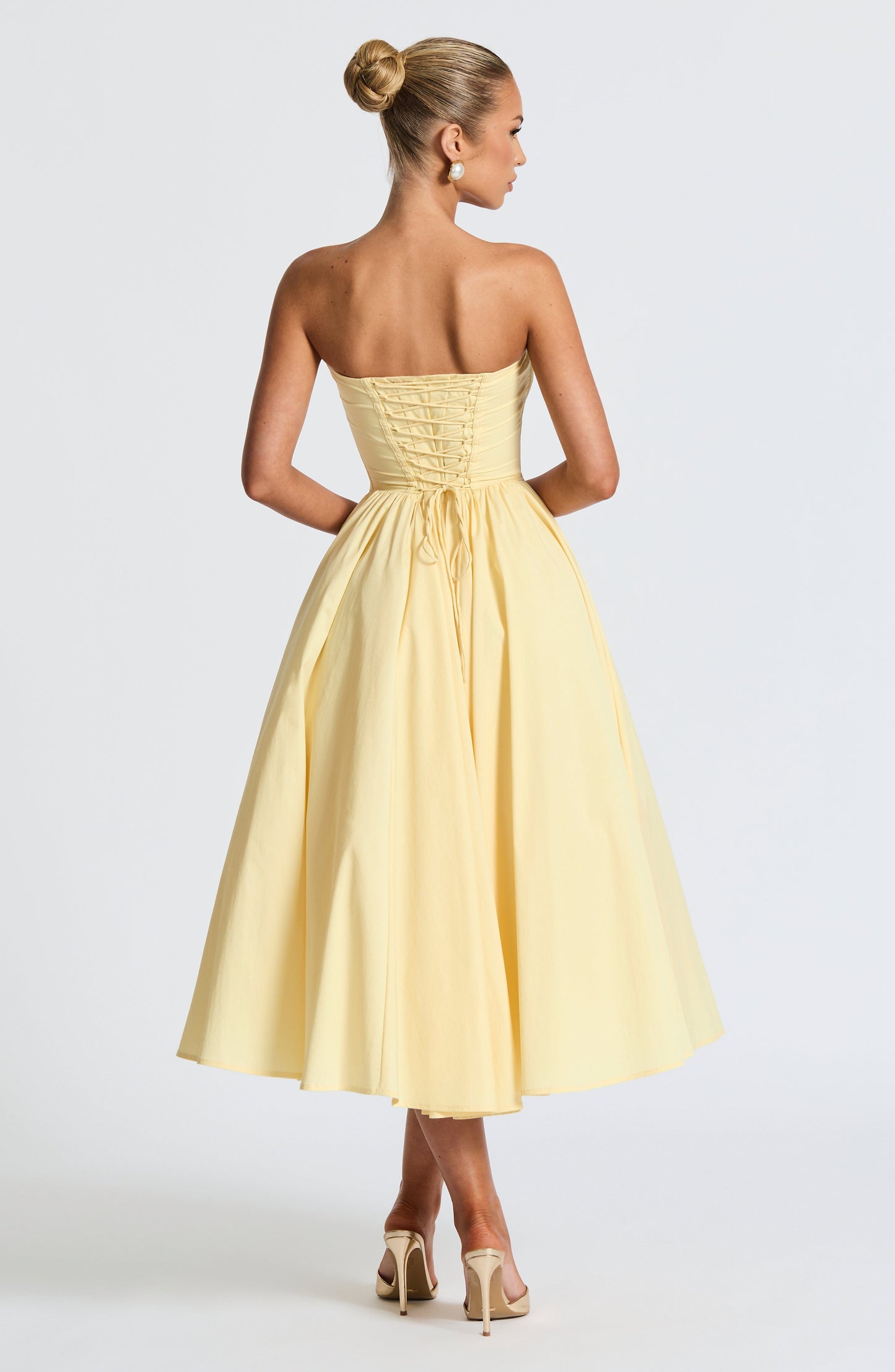 Chloe Lemon Midi Sundress - Perfect for Summer