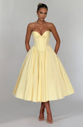 Chloe Lemon Midi Sundress - Perfect for Summer
