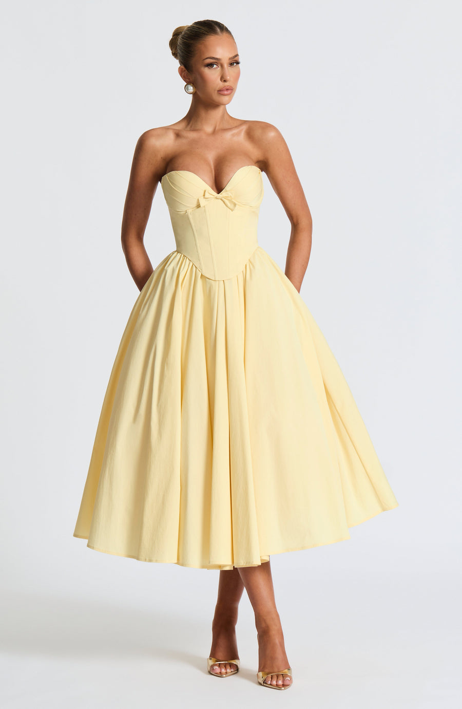 Chloe Lemon Midi Sundress - Perfect for Summer