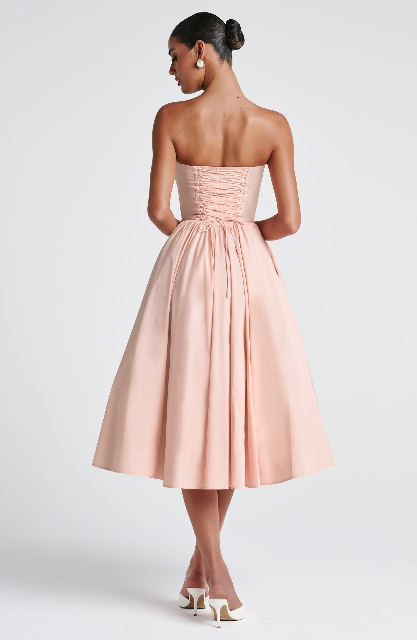 Chloe Midi Sundress in Soft Peach