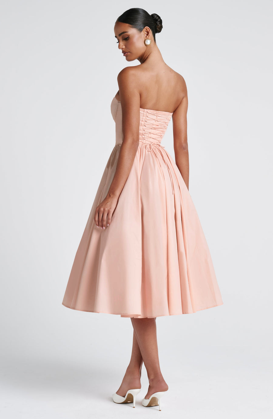 Chloe Midi Sundress in Soft Peach
