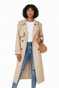 Ladies' Long Double-Breasted Trench Coat