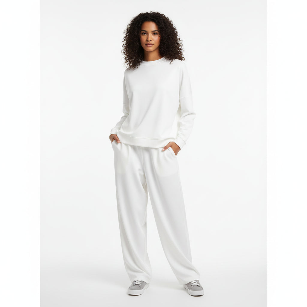 Luvrefashion | Ladies' Long Sleeve Relaxation Set in Black - back view