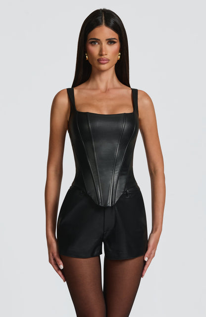 Chloe Black Corset Top for Summer Fashion