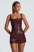Sophia Burgundy Corset Dress - Summer Fashion