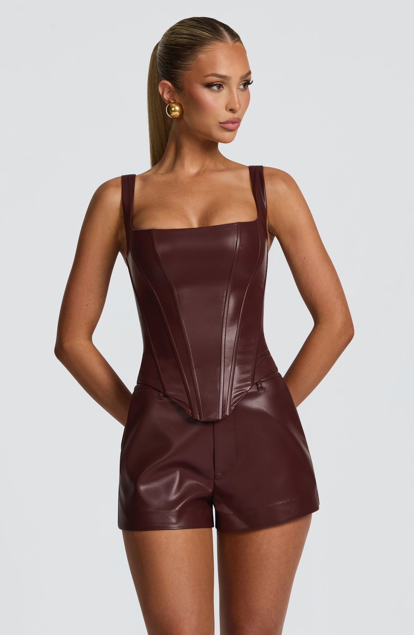 Sophia Burgundy Corset Dress - Summer Fashion