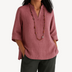 Linda | Women's Elegant Tunic Top - Red