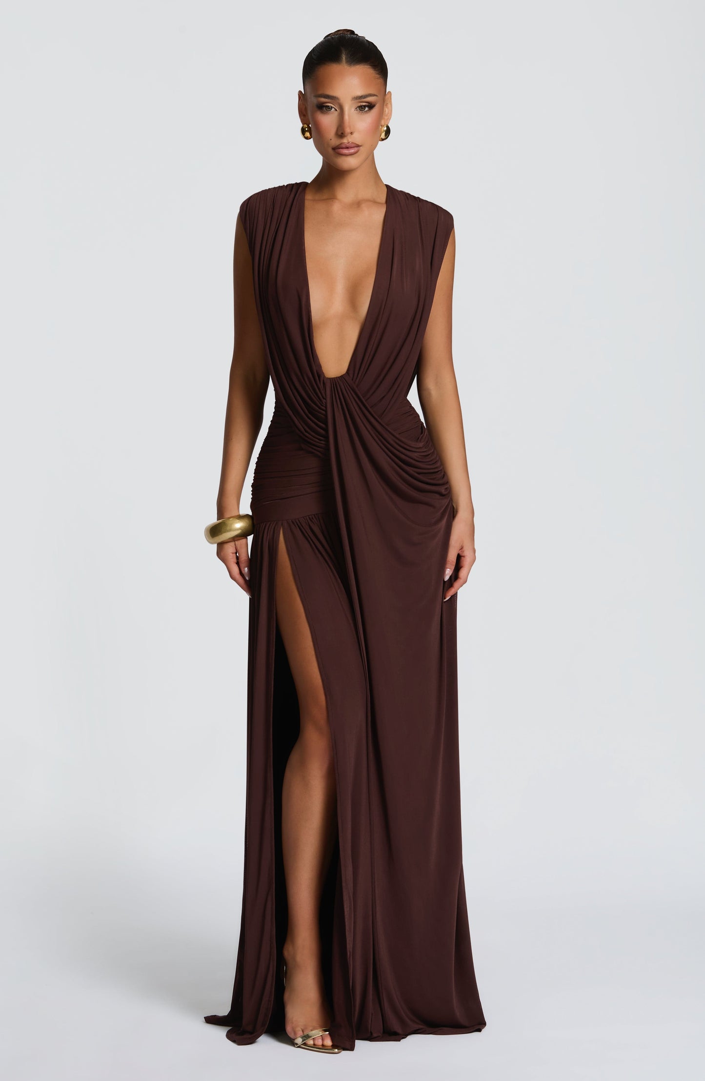 Sienna Plum Brown Maxi Summer Dress