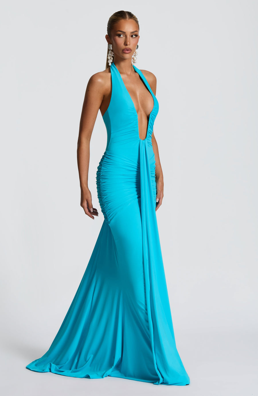 Chloe Aqua Maxi Summer Dress