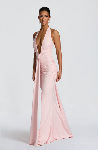 Sophia Blush Maxi Summer Dress