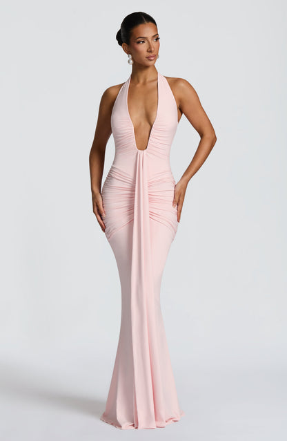 Sophia Blush Maxi Summer Dress