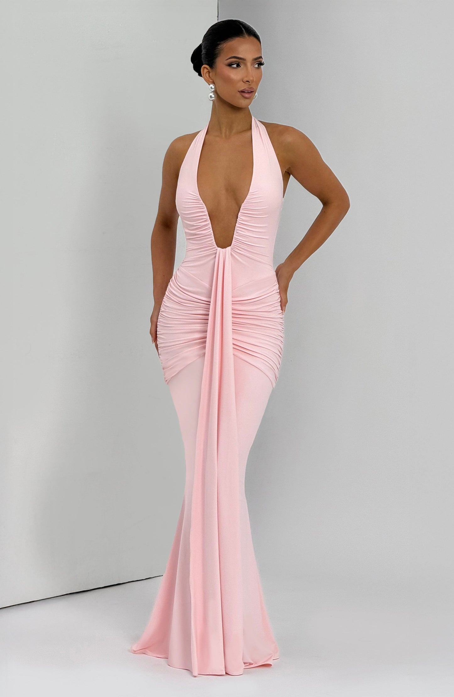 Sophia Blush Maxi Summer Dress