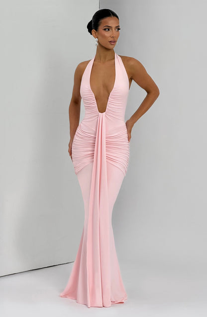 Sophia Blush Maxi Summer Dress