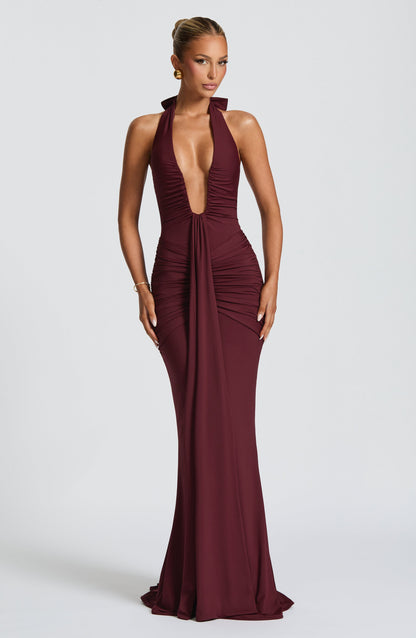 Sophia Cherry Lacquer Maxi Summer Dress