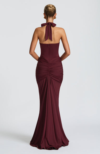 Sophia Cherry Lacquer Maxi Summer Dress