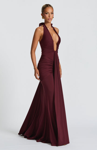 Sophia Cherry Lacquer Maxi Summer Dress