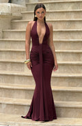 Sophia Cherry Lacquer Maxi Summer Dress