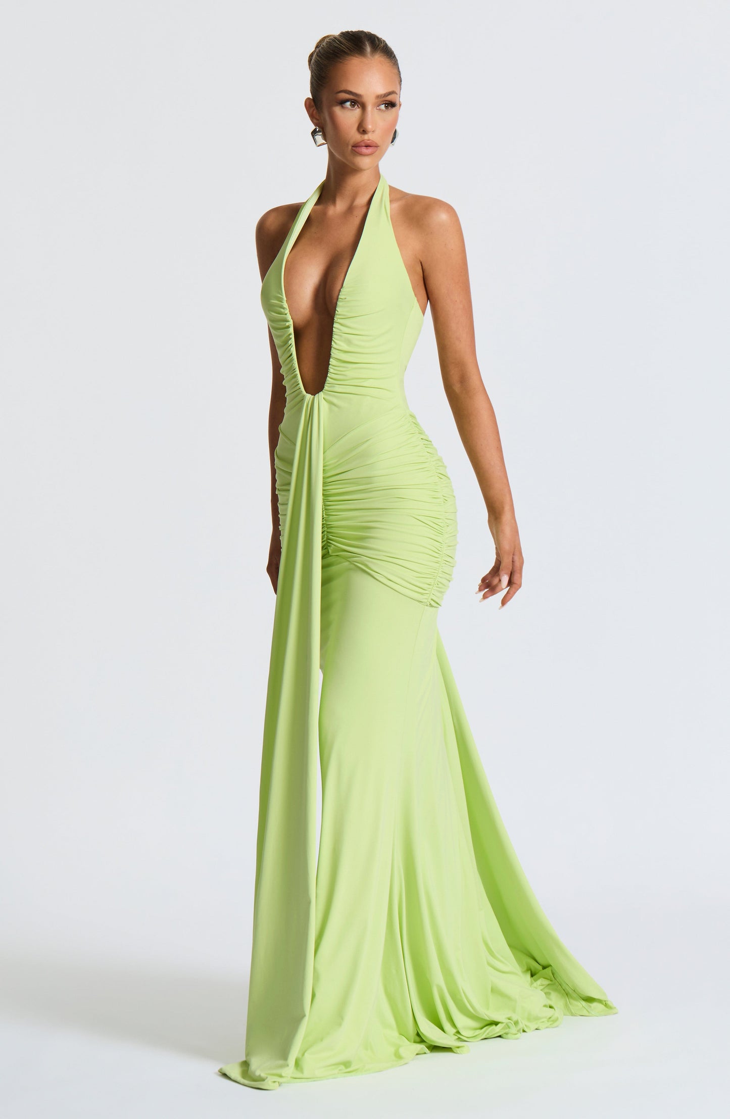 Sophia Lime Maxi Summer Dress