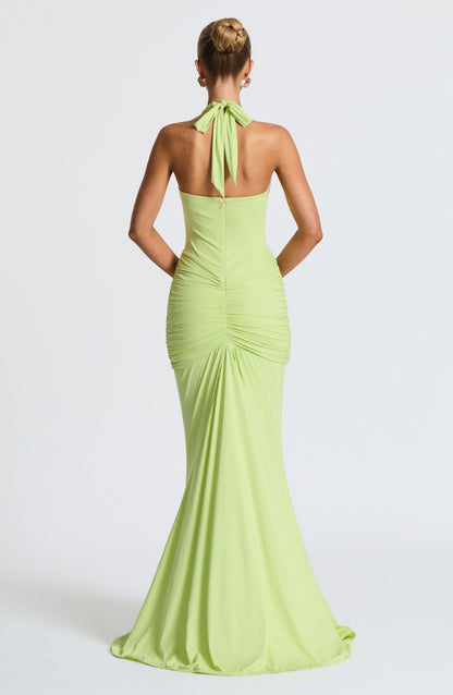 Sophia Lime Maxi Summer Dress