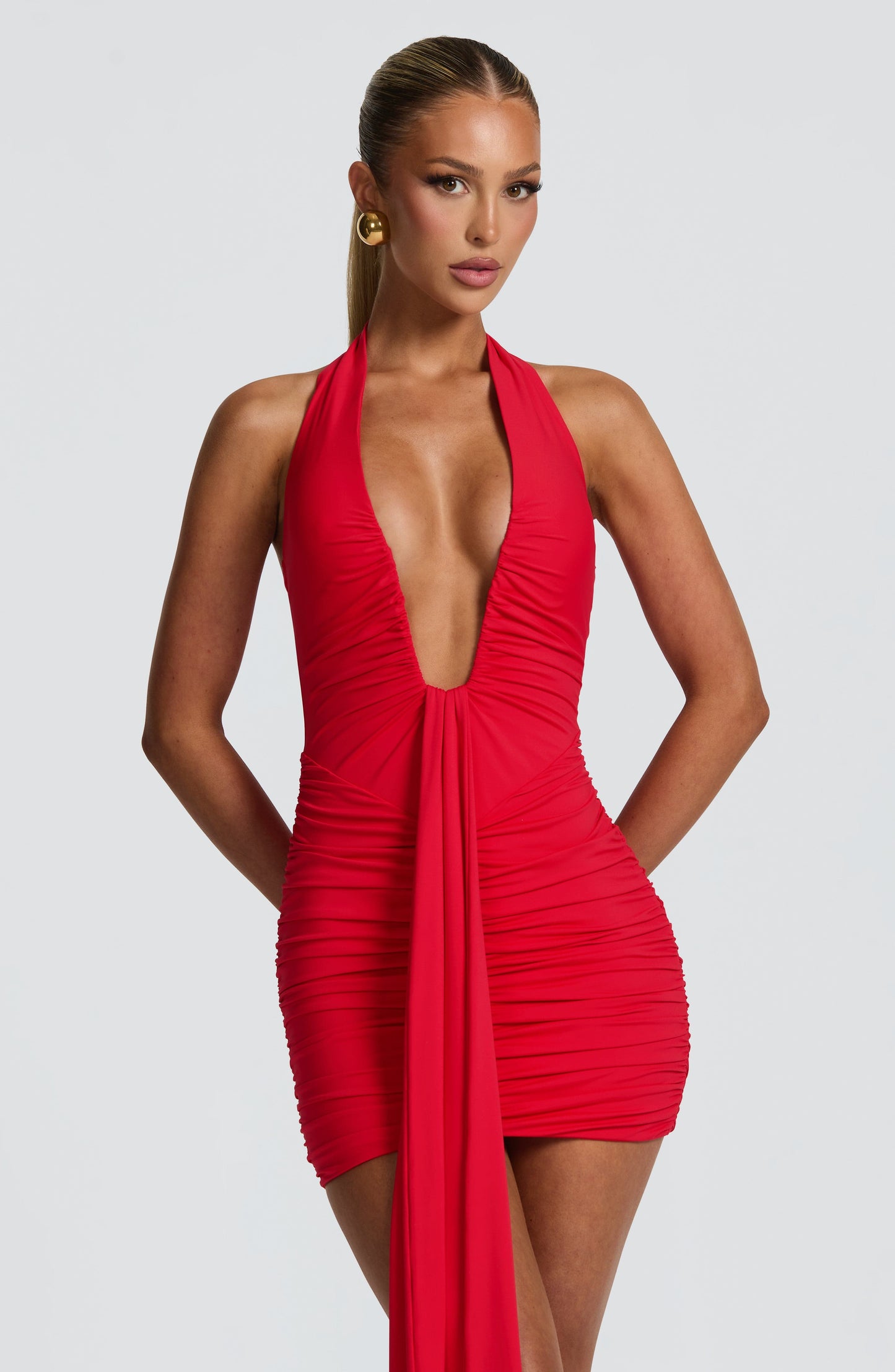 Sophia Red Mini Sundress - Perfect for Summer