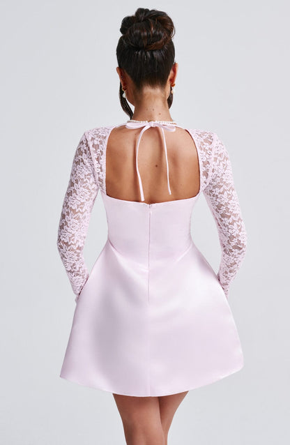 Chloe Blush Mini Dress - Cute Summer Fashion