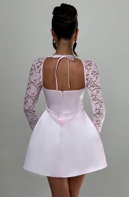 Chloe Blush Mini Dress - Cute Summer Fashion