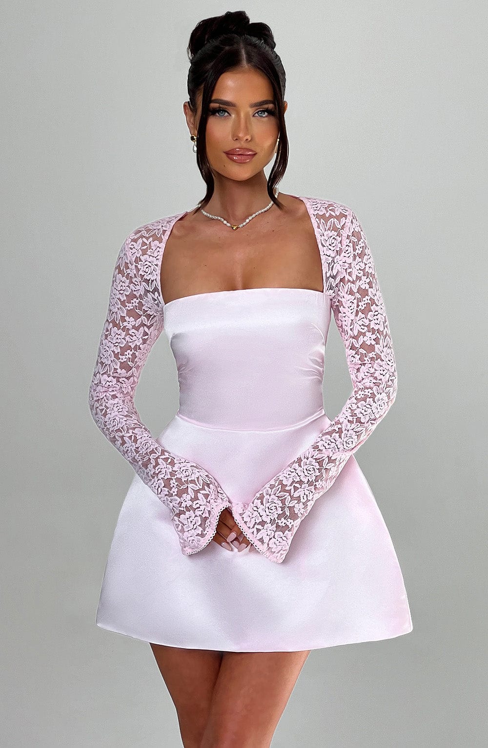 Chloe Blush Mini Dress - Cute Summer Fashion