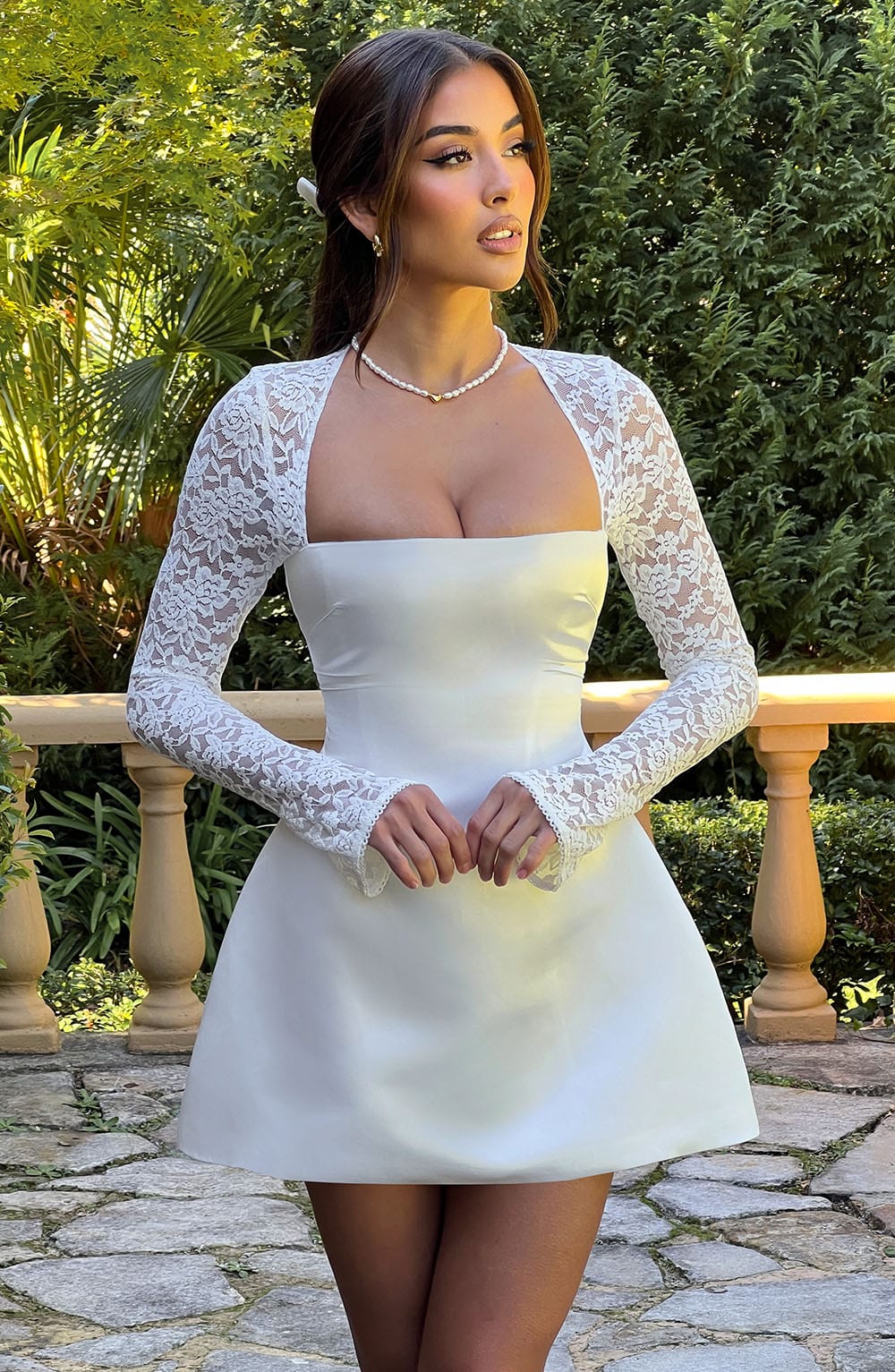 Lila Ivory Mini Sundress - Cute Summer Fashion
