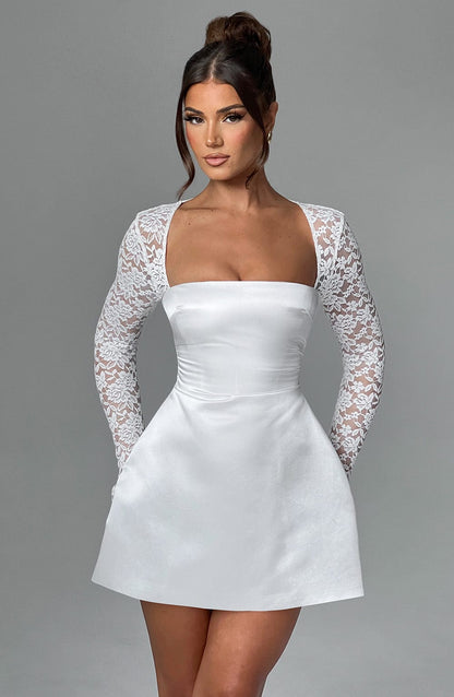 Lila Ivory Mini Sundress - Cute Summer Fashion
