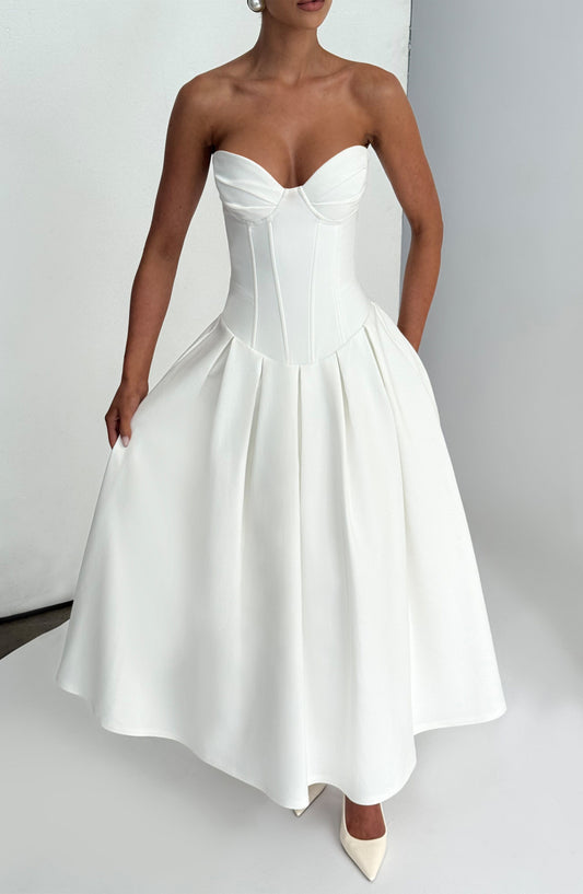 Chloe Ivory Midi Summer Dress