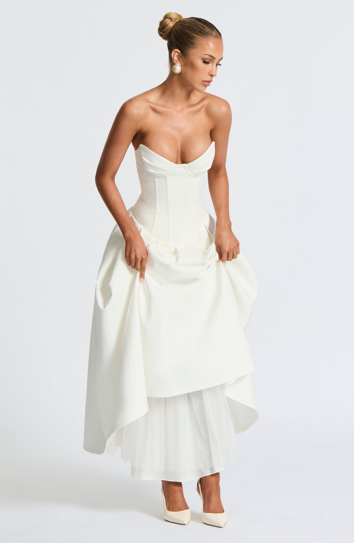 Chloe Ivory Midi Summer Dress