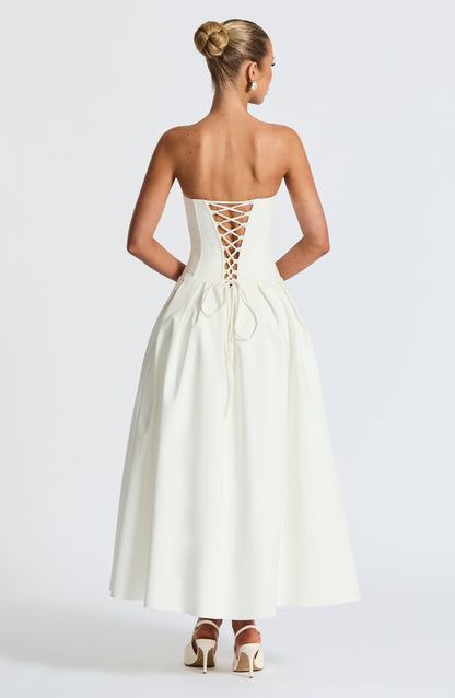 Chloe Ivory Midi Summer Dress